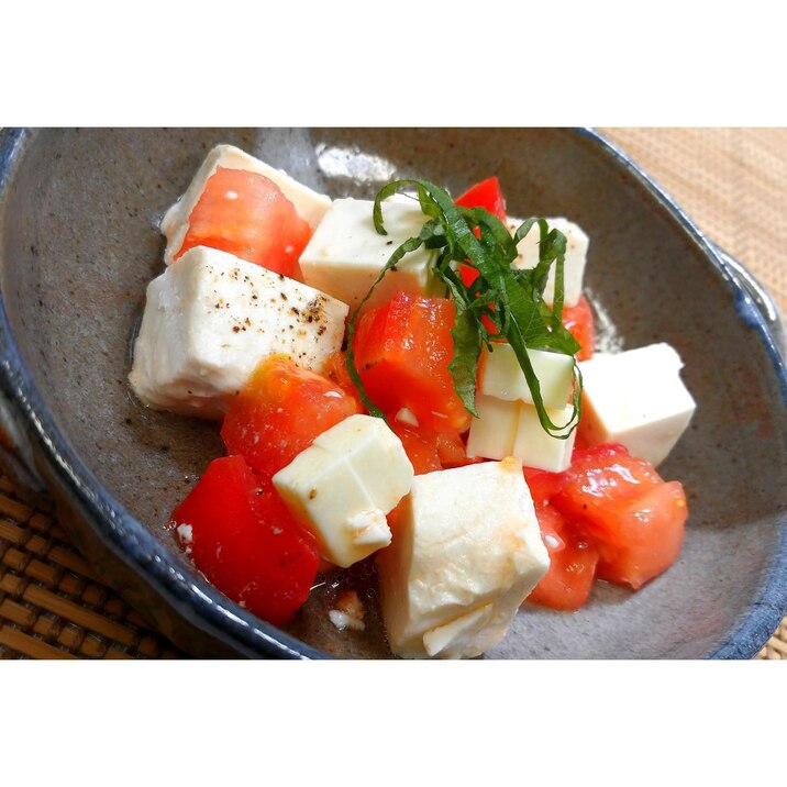 トマトと豆腐の大葉カプレーゼ★動画あり★